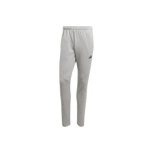 Adidas AEROREADY GAME AND GO SMALL LOGO TRAINING Knitted Sports Pants Men's Gray/White