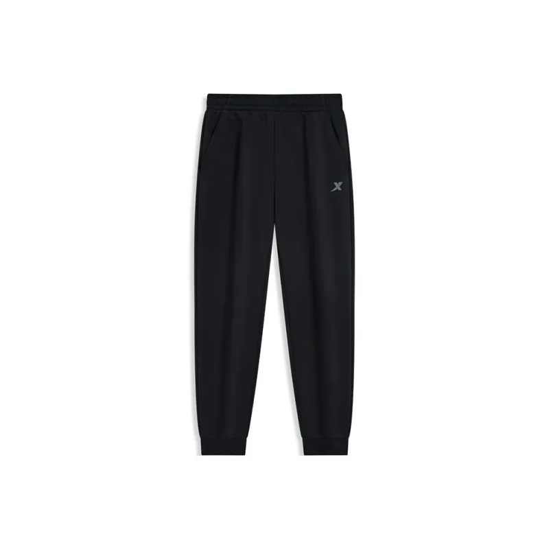 XTEP Knitted Sweatpants Men's Jet Black/Pearl Gray-0