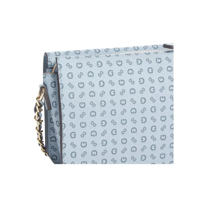 GUESS Artificial Leather Shoulder Bag, Crossbody Bag Mini Women's Light Blue-3
