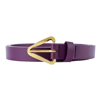 Bottega Veneta Cow Leather Belts Women's Purple 