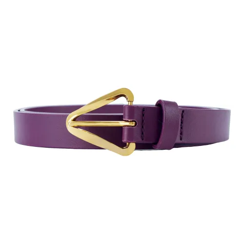 Bottega Veneta Cow Leather Belts Women's Purple 