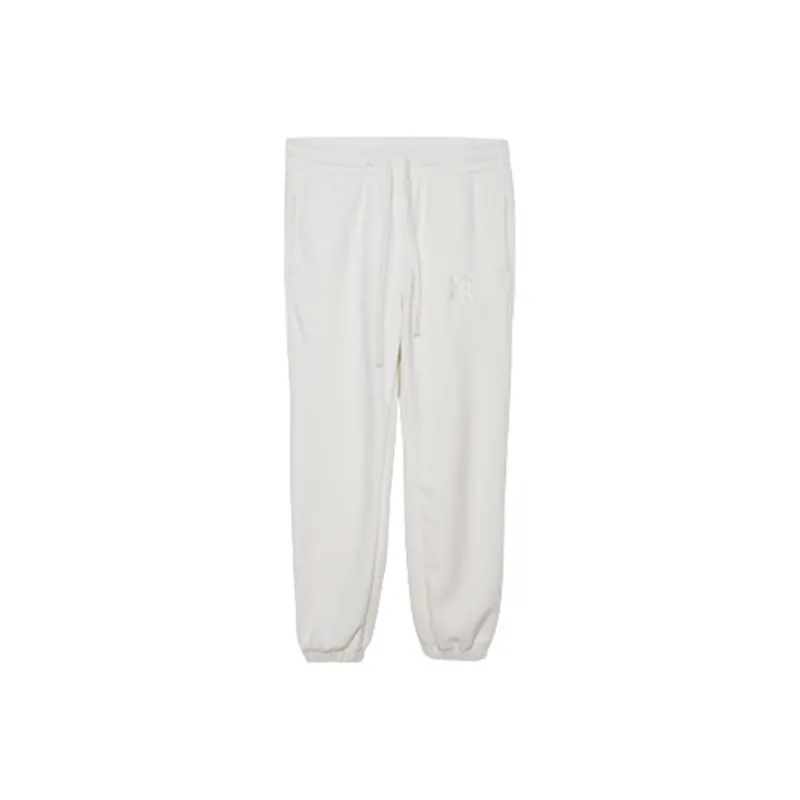 New Era Knitted Sports Pants Unisex Ivory White-0