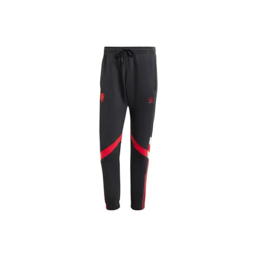 Adidas Originals Knitted Sports Pants Men's Black/Red