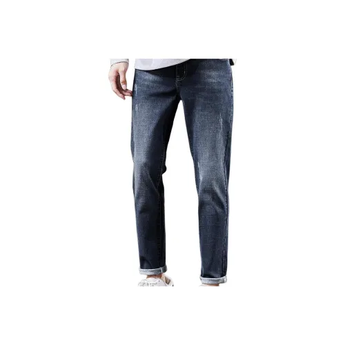 Tonlion Jeans Men Gray Blue