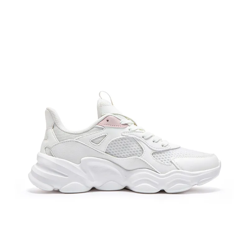 361° Slip Resistant, Breathable, Lightweight Low Top Casual Shoes Women's Feather White Fresh Pink-1