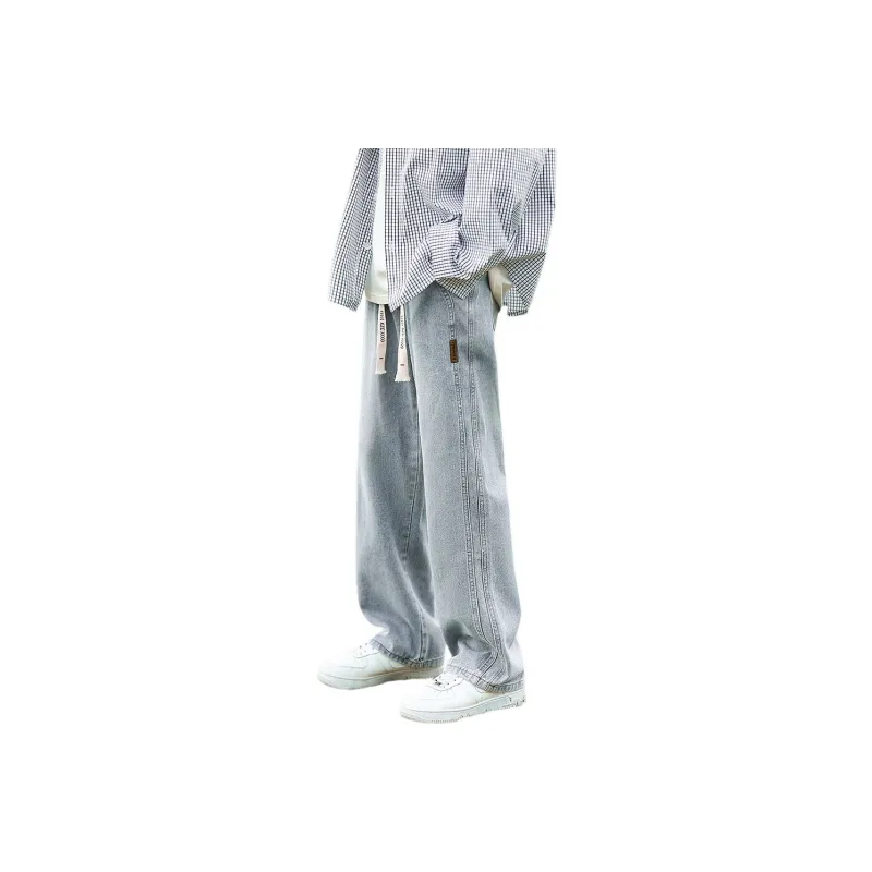 TOUHAOQINGNIAN Jeans Unisex-3