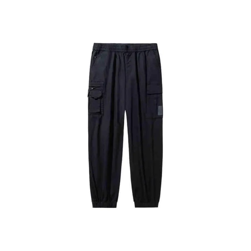 Anta x National Geographic Outdoor Collection Knitted Sports Pants Men's Basic Black-0