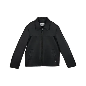 COACH FW24 Leather Jacket Men's Black