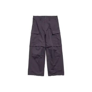 Balenciaga Cargo Pants Loose Fit Style Men's Dark Blue