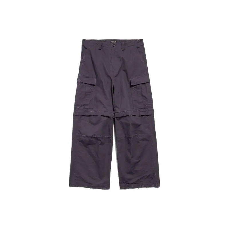Balenciaga Cargo Pants Loose Fit Style Men's Dark Blue-0