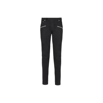 BALMAIN Zip Detailed Slim Fit Jeans