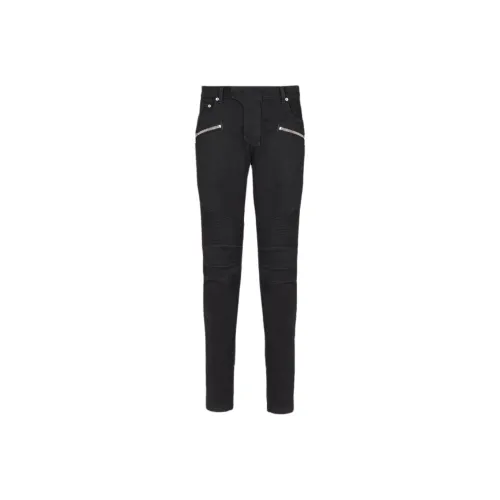 BALMAIN Zip Detailed Slim Fit Jeans