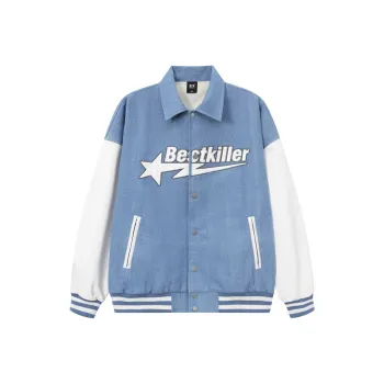 BTK Baseball Jacket Unisex Light Blue