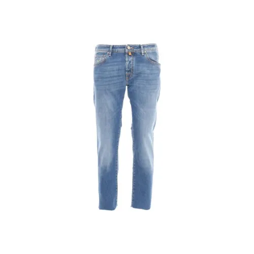 JACOB COHEN Logo Patch Straight Leg Jeans