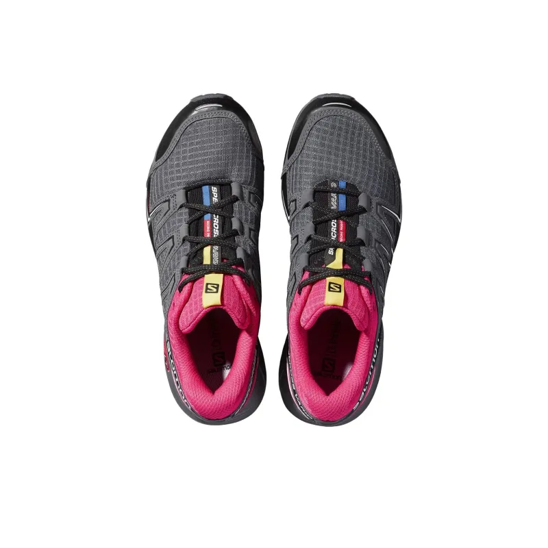 SALOMON Speedcross Vario Cushioning, Wear Resistant Low Top Hiking Shoes Women's Gray Pink-4