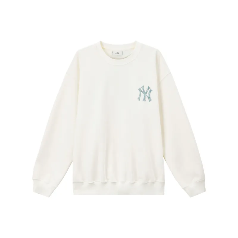 MLB New York Yankees Sweatshirt Unisex Cream-0