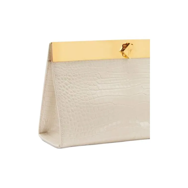 Giuseppe Zanotti Tanaya Crocodile effect Clutch Bag-4