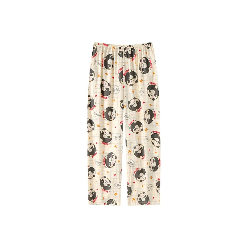 Gongdie Pajama Pants Women's Apricot-0