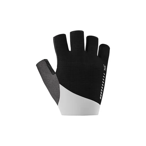 361° Cycling Gear Half Finger Gloves Everyday Unisex Black White