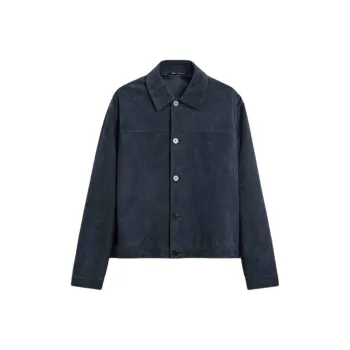 ZARA Leather Jacket Men's Sea Blue
