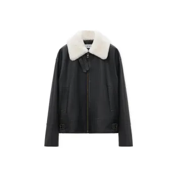 LOEWE SS25 Leather Jacket Men's Black