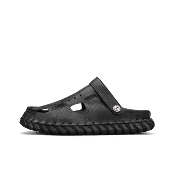 Qiandongmeili Rubber Sole Closed Toe Slippers Men's