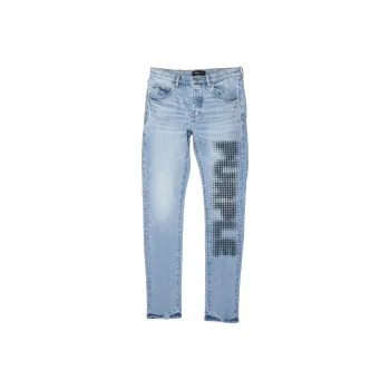 PURPLE BRAND Halftone Wordmark Jeans