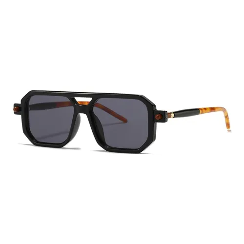SOMAN Metal PC Irregular Shape Sunglasses Unisex Black Tea Brown White Green Milk Coffee
