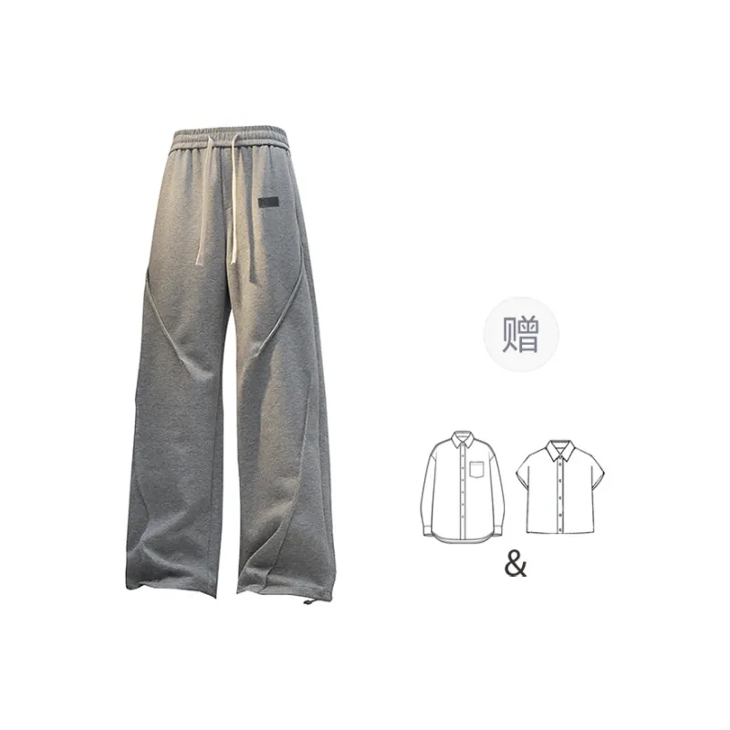YOSICIL Casual Pants Unisex Burgundy-8