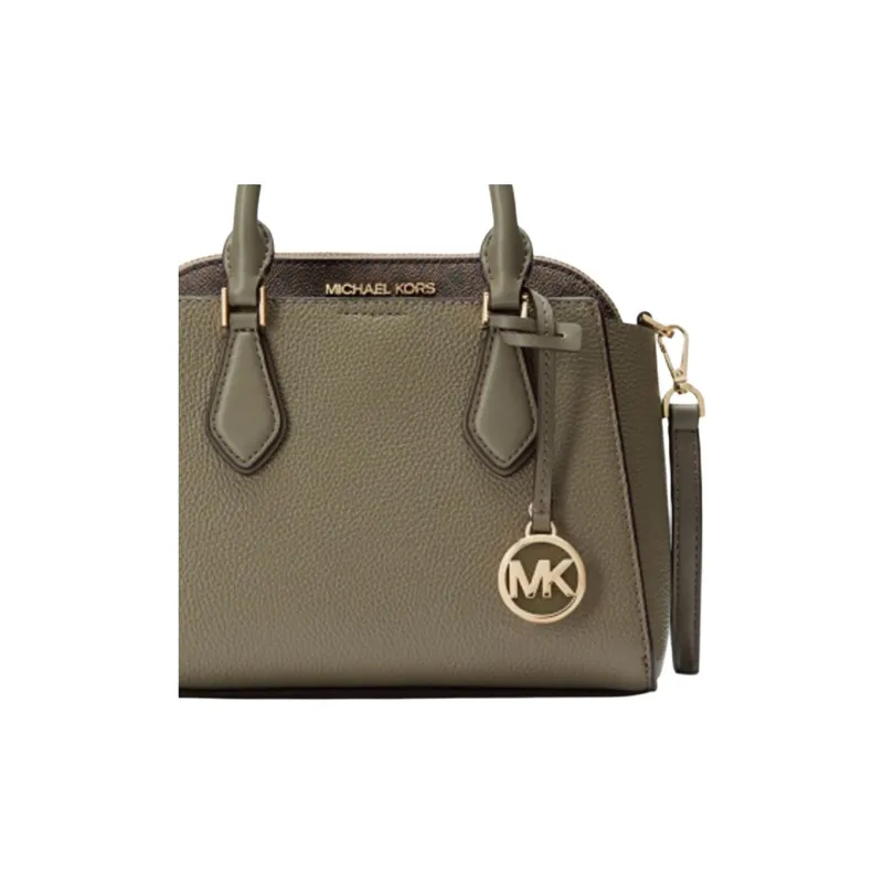 MICHAEL KORS Daria Leather Handbag, Crossbody Bag Small Size Women's Army Green-3