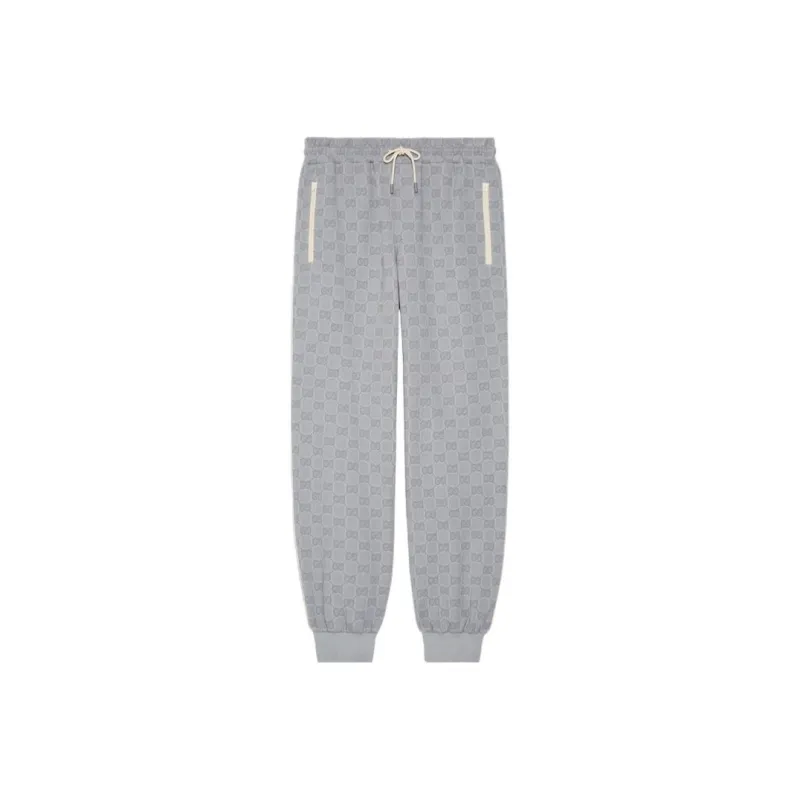 GUCCI Knitted Sports Pants Men's Gray-0