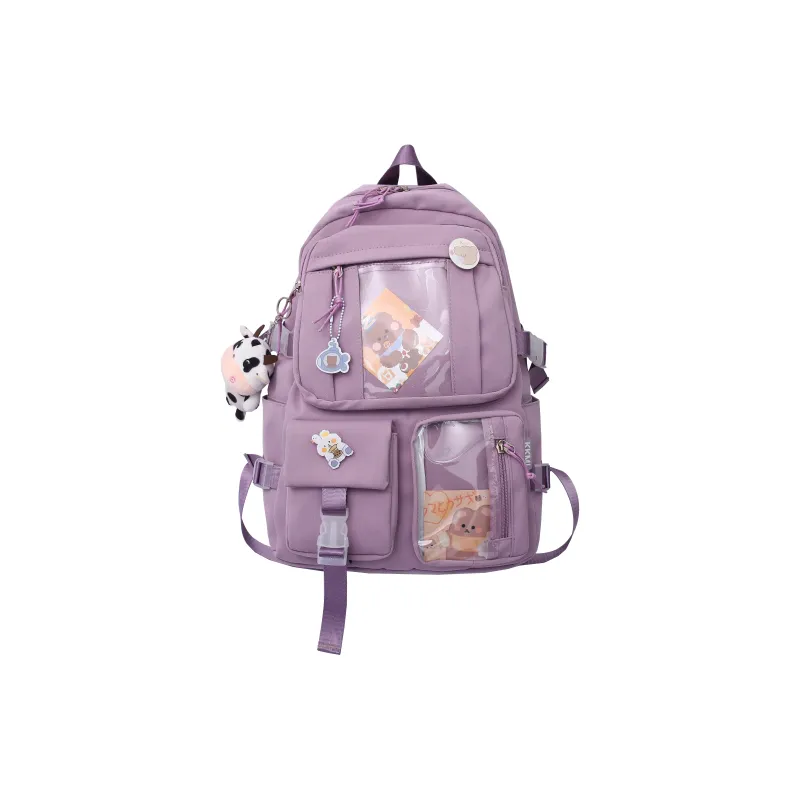 CARTELO Nylon With PVC Backpack Regular Unisex Multicolor-9