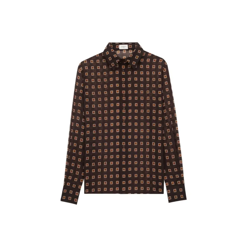 SAINT LAURENT Shirt Men's Coffee-0