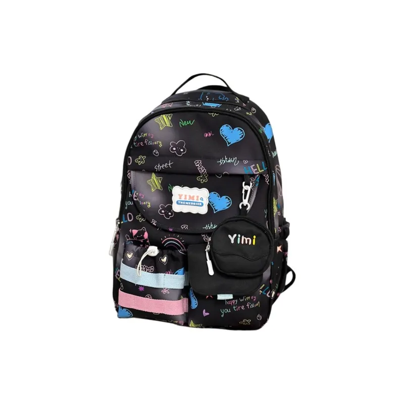 H YXIANG Polyester Backpack Regular Unisex Multicolor-1
