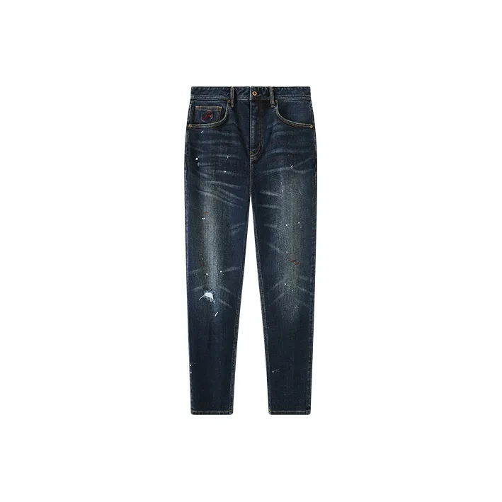 Jiumuwang Men's Pants Expert FW24 Jeans Men's Navy Blue-0