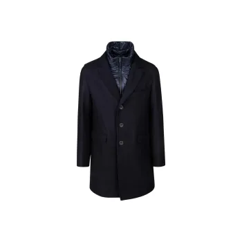 HERNO Buttoned High Neck Long Sleeved Coat