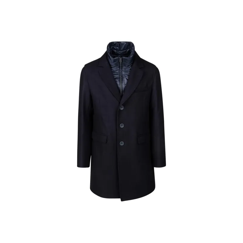 HERNO Buttoned High Neck Long Sleeved Coat-0