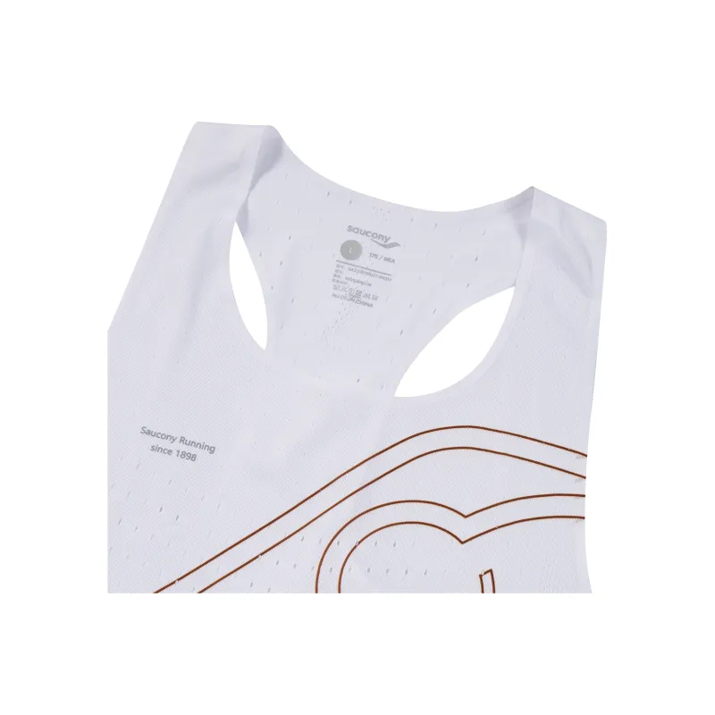 Saucony Tank Tops Men's Gingerbread Orange Gradient Print-2