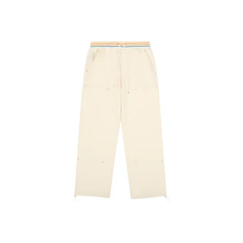 MostwantedLab Classic Rainbow Casual Pants Unisex Ecru