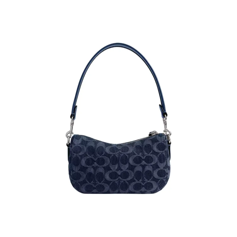 COACH Swinger Iconic Denim Handbag Small Size Women's-2