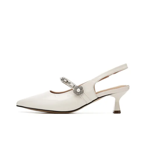 EBLAN High Heels Women's Ecru