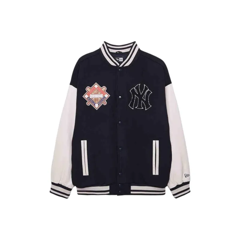 New Era x MLB FW24 Baseball Jacket Men's Black-0