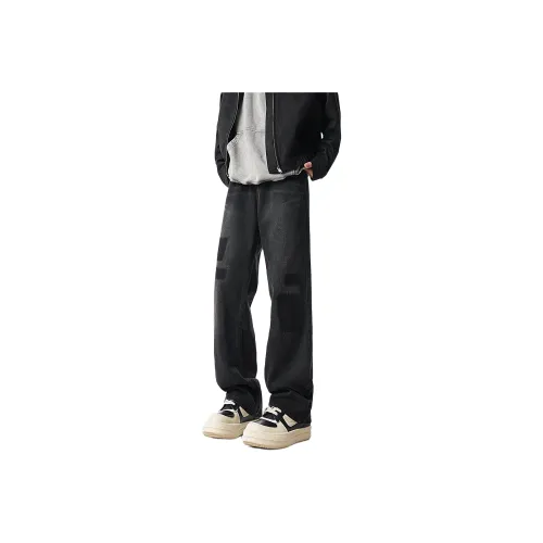 CELUCASN Jeans Unisex Black Gradient