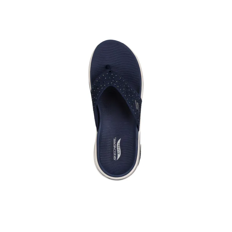 Skechers GO Walk Arch Fit 2.0 Rubber Sole Abrasion Resistant Slip Resistant Flip Flops Women's Marine Blue-3