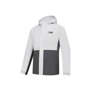 QIAODAN Outdoor Sports Series Trench Coat Men's Lunar Rock/Lightning Gray