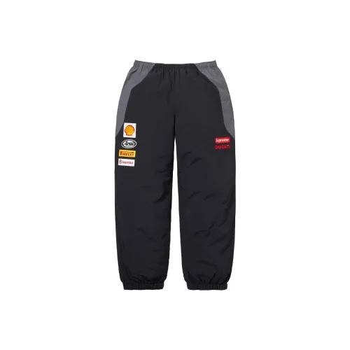 Supreme X DUCATI SS24 WEEK16 Track Pant   Unisex Sport Pants With Logo Print And Color Block Design
