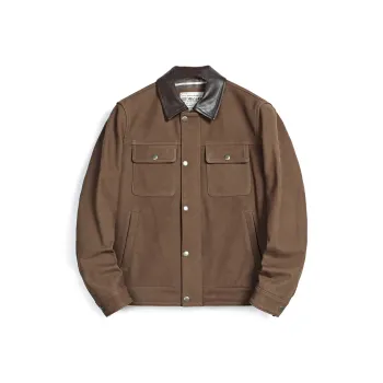 MCS Leather Jacket Men's Coffee