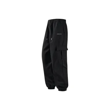 Small Columns Under The Sea Cargo Pants Unisex Black