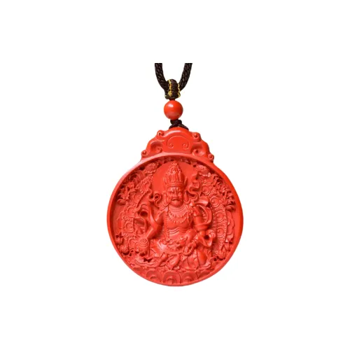 HUWEI Cinnabar Jade Necklaces Unisex