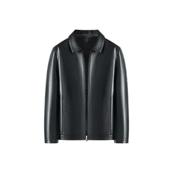 FORTEI Leather Jacket Men's Black